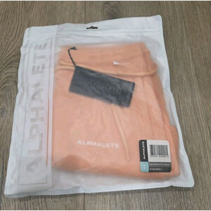 NWT Alphalete Womens Orange Lounge Shorts 4" Size S Drawstring Athleisure Gym